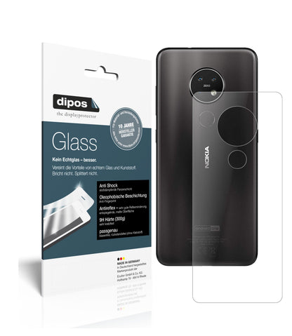 Matte Displayschutzfolie von dipos passend für Nokia 7.2 Rückseite, 9H kratzfest und blasenfrei montiert
