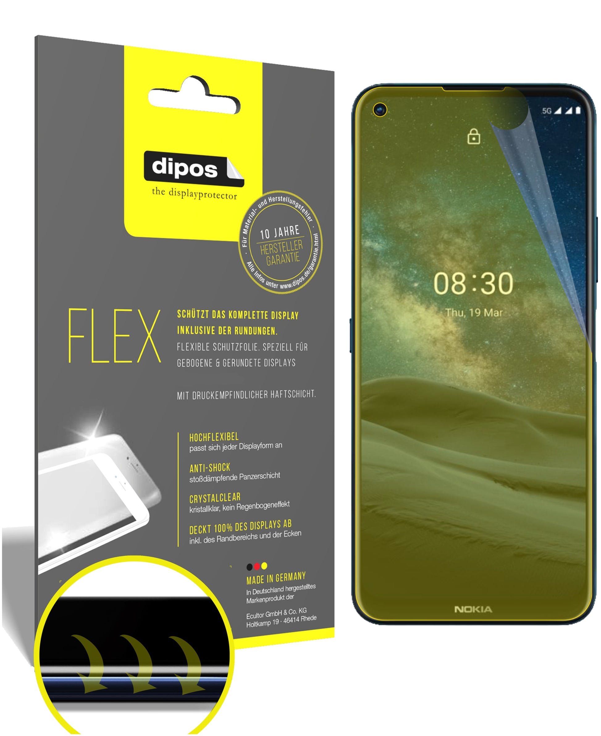 3D Full Cover Displayschutzfolie: Case-freundlicher Schutz mit perfekter Passform für dein Display. 