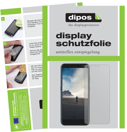 Matte Displayschutzfolie von dipos passend für Nokia C2 Tava, präziser Zuschnitt und blasenfrei montiert