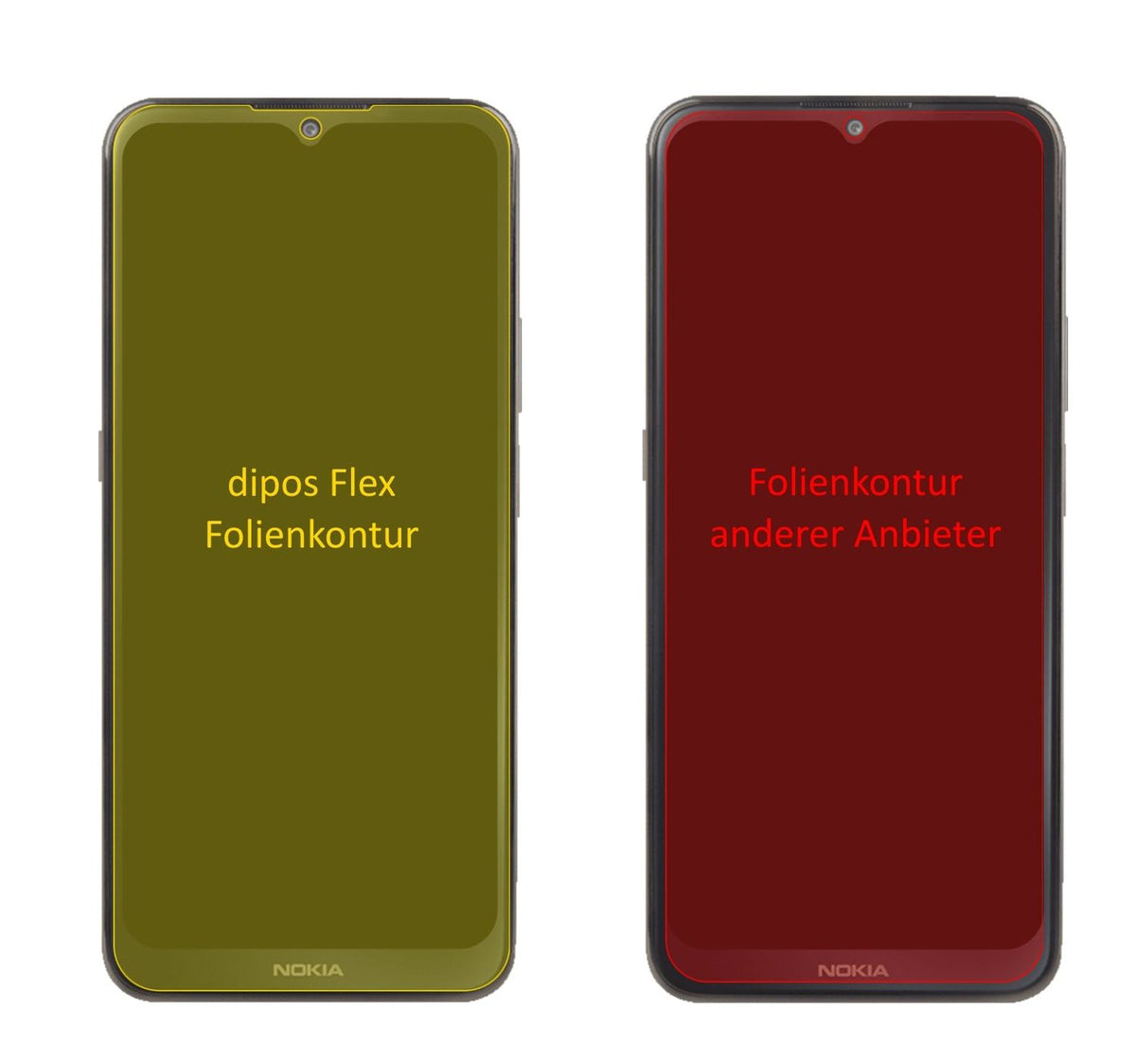 3x Screen Protector for Nokia G300 Protective Film covers 100% dipos Flex