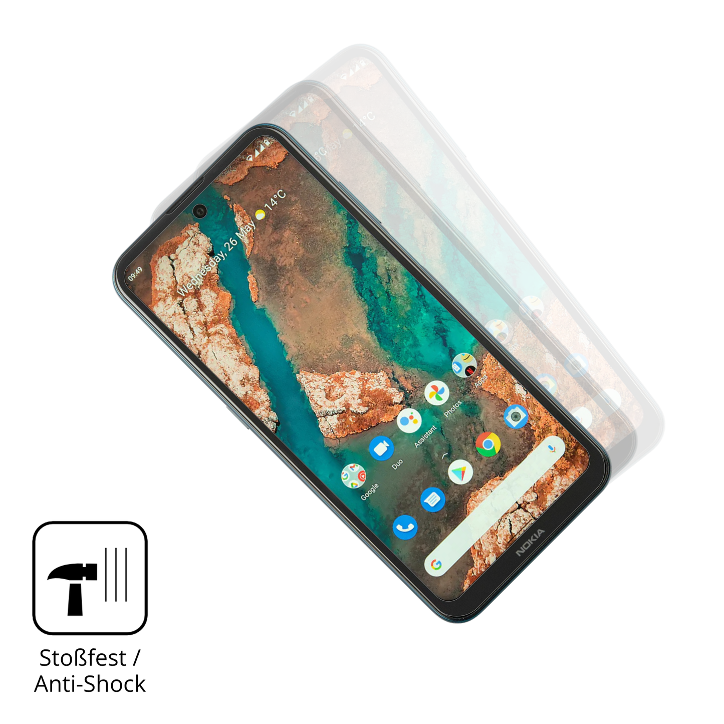 2x Full Cover Schutzfolie matt für Nokia X20