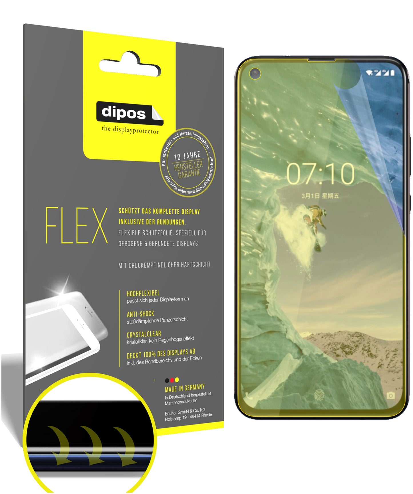 3D Full Cover Displayschutzfolie: Case-freundlicher Schutz mit perfekter Passform für dein Display. 