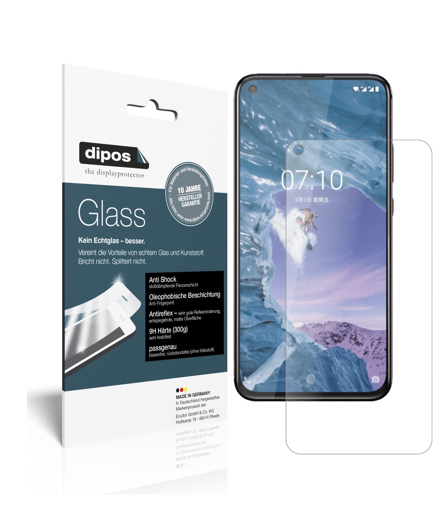 Mattes Panzerglas: Schutz vor Brüchen, Fingerabdrücken und Bildschirmblendung für Nokia-X71