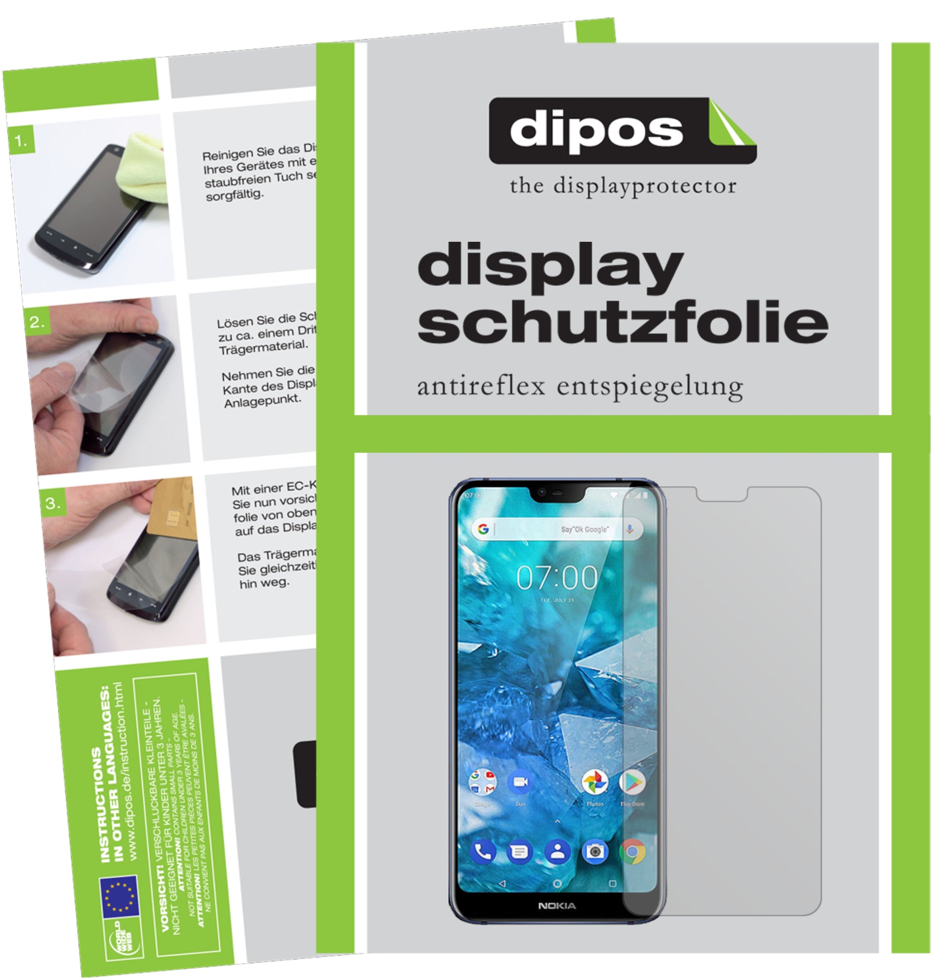 Mattes Panzerglas: Entspiegelte, dünne Folie, Fingerabdruckresistenz und Bildschirmschutz für Nokia-X7 (2018)
