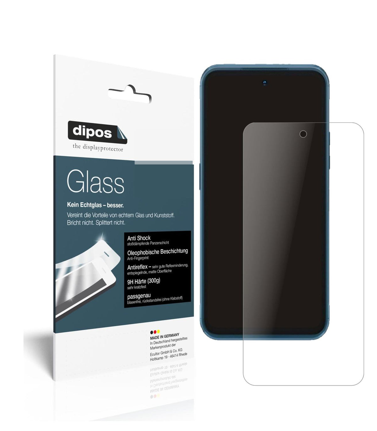 Matte Displayschutzfolie von dipos passend für Nokia XR20, 9H kratzfest und blasenfrei montiert