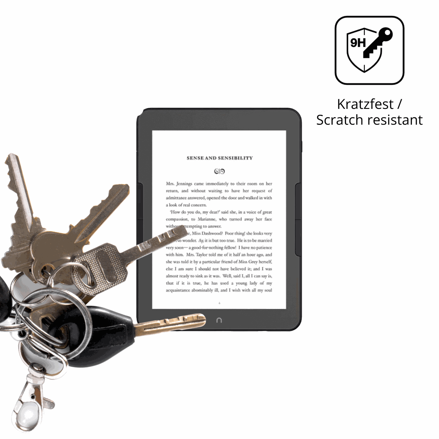 dipos Displayschutz für Nook GlowLight 4, mattierte Oberfläche, robuste Festigkeit und perfekte Passform