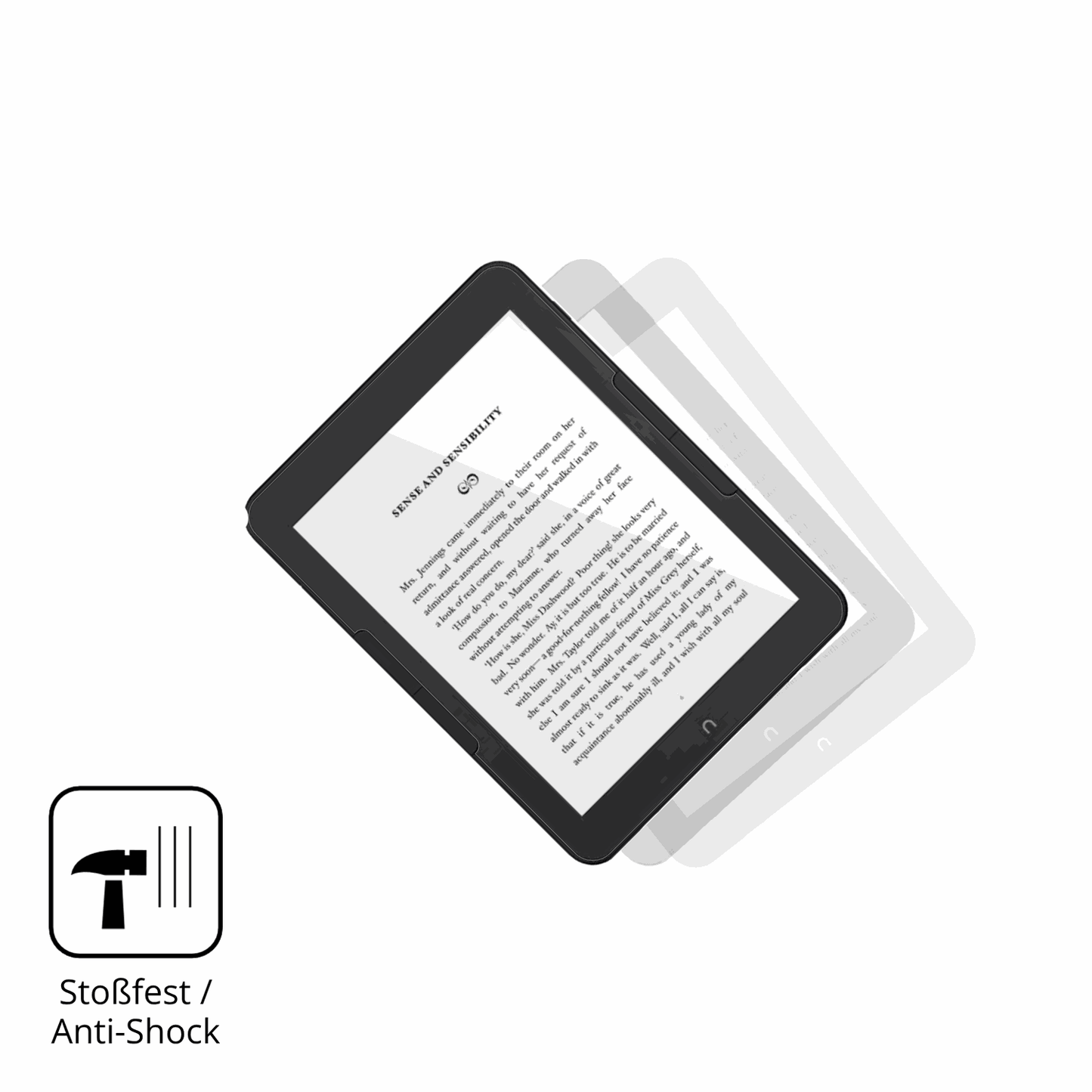 Schutz gegen Kratzer auf dem Nook GlowLight 4 Glas durch Schlüssel, Stöße gegen die Tischkante oder Stürze