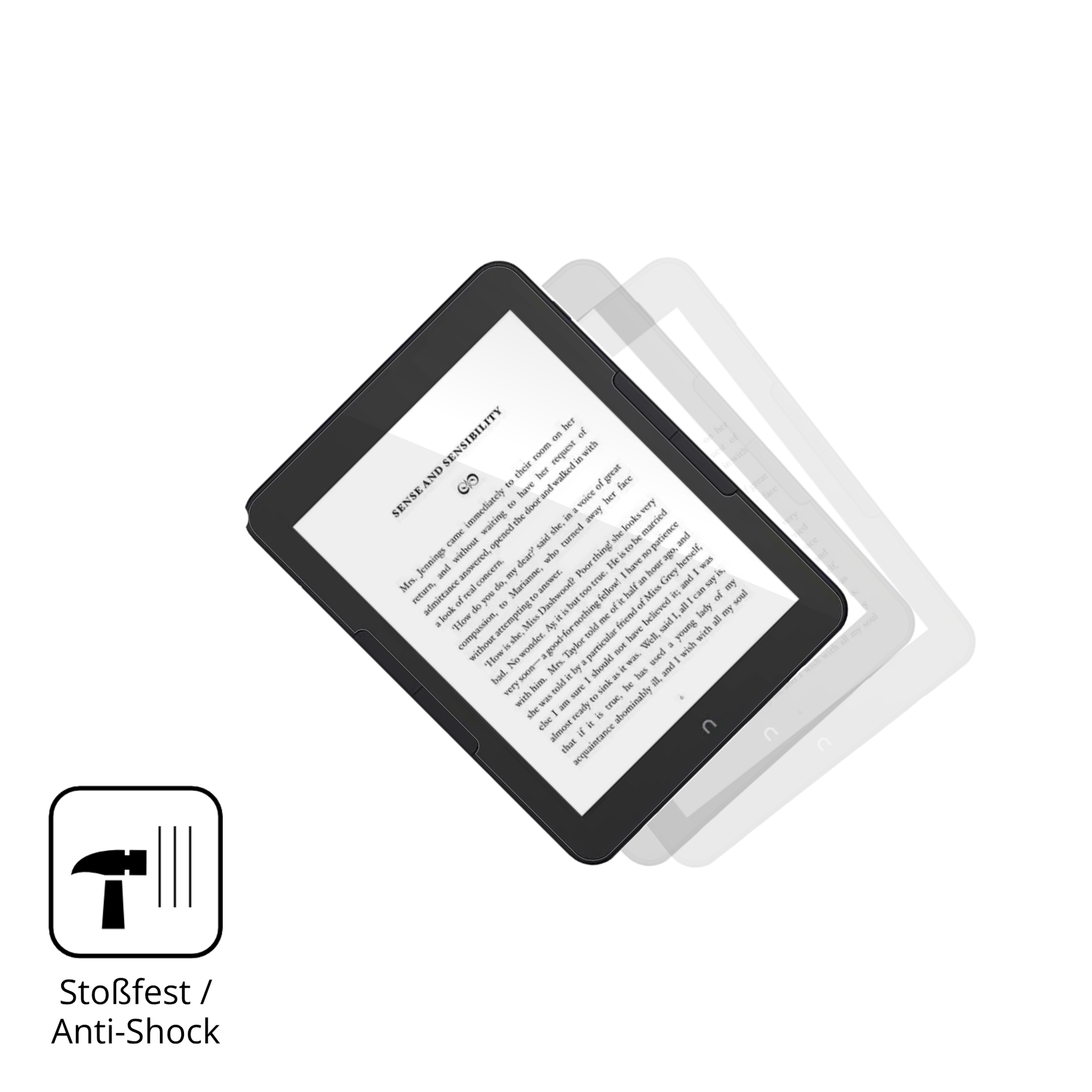 Schutz gegen Kratzer auf dem Nook GlowLight 4 Glas durch Schlüssel, Stöße gegen die Tischkante oder Stürze