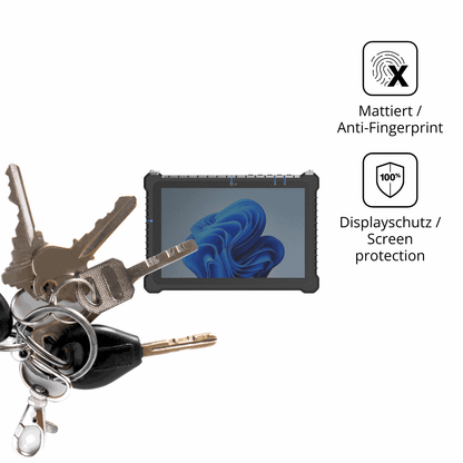 dipos Displayschutz für NORQIN 10.1 Rugged Tablet N5100, mattierte Oberfläche, Blickschutzfilter und perfekter Passform