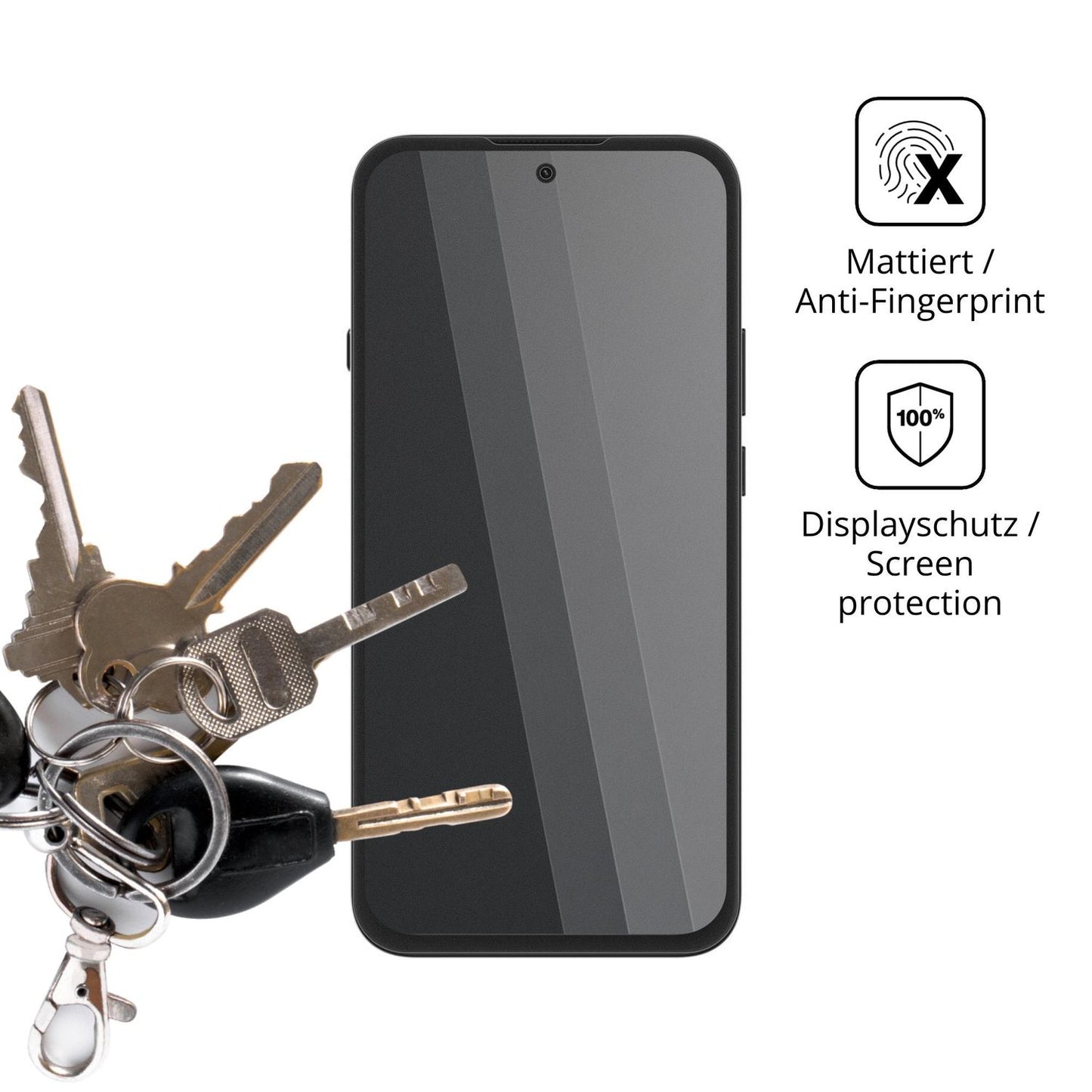 dipos Displayschutz für Nothing Phone 4b, mattierte Oberfläche, Blickschutzfilter und perfekter Passform