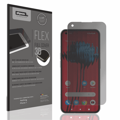 Blickschutzfolie von dipos passend für Nothing Phone 1, 100% Displayabdeckung und blasenfreie Montage