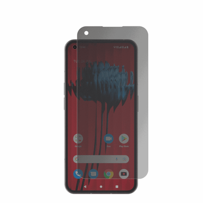 NothingPhone 1 mit aufgebrachter dipos Flex Schutzfolie, die seitliche Einblicke blockiert
