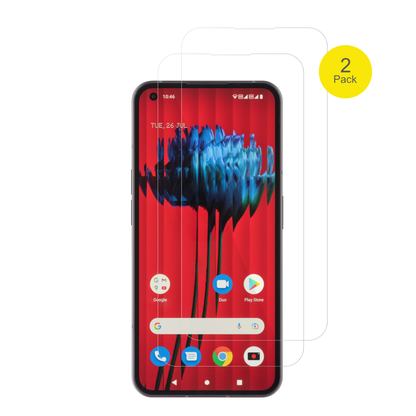 NothingPhone 1 mit aufgebrachter dipos Displayschutzfolie, glasklare Darstellung ohne Einschränkungen