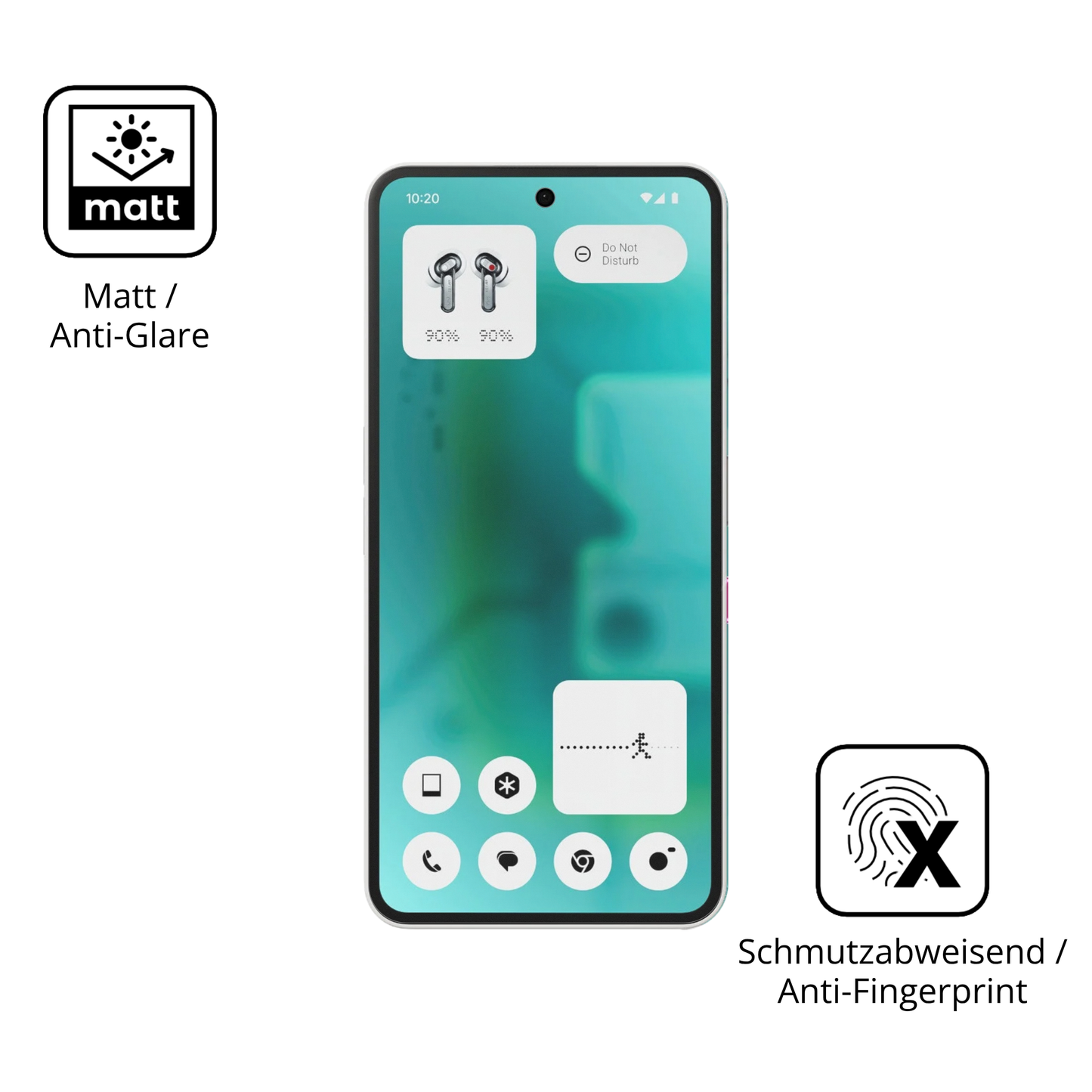 Dünne und entspiegelnde Folie passend zugeschnitten für Nothing Phone (3a) Community Edition