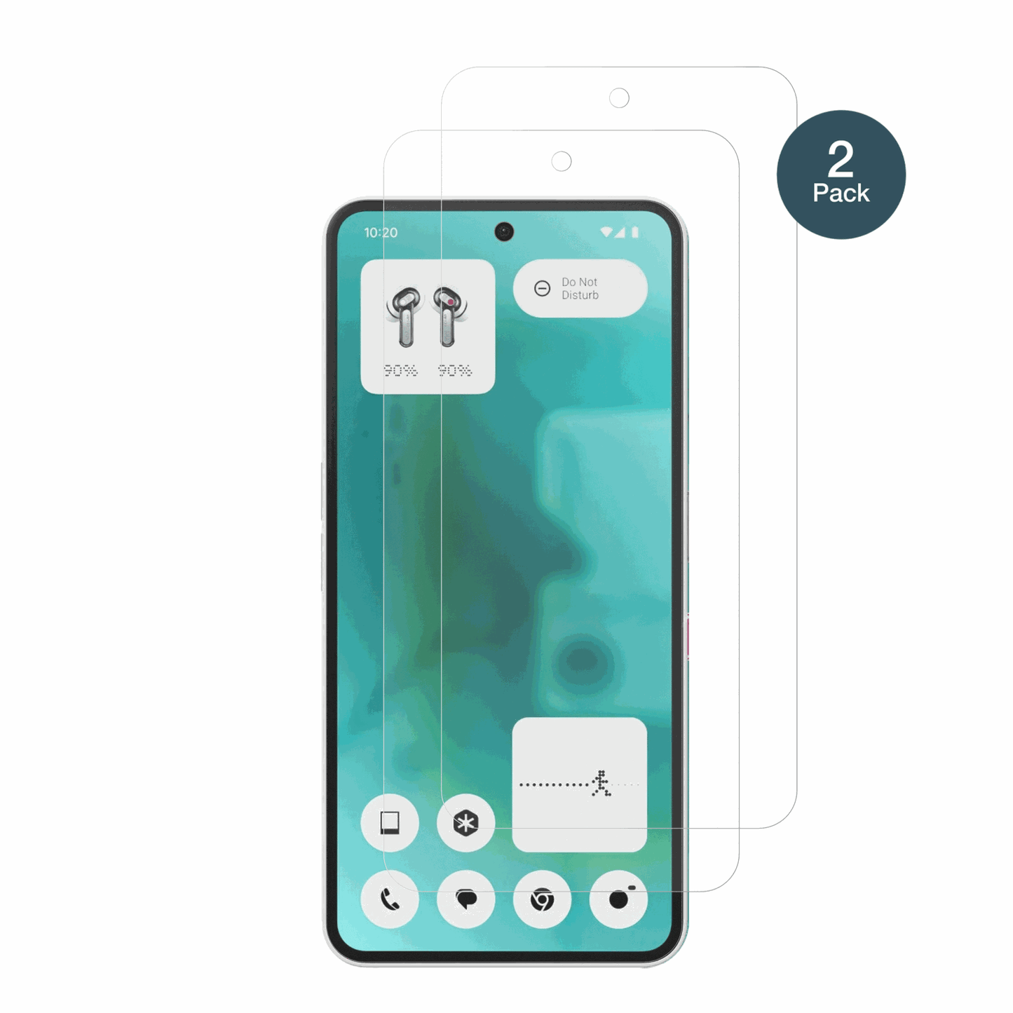NothingPhone (3a) Community Edition mit aufgebrachter dipos Panzerfolie, die lästige Fingerabdrücke minimiert