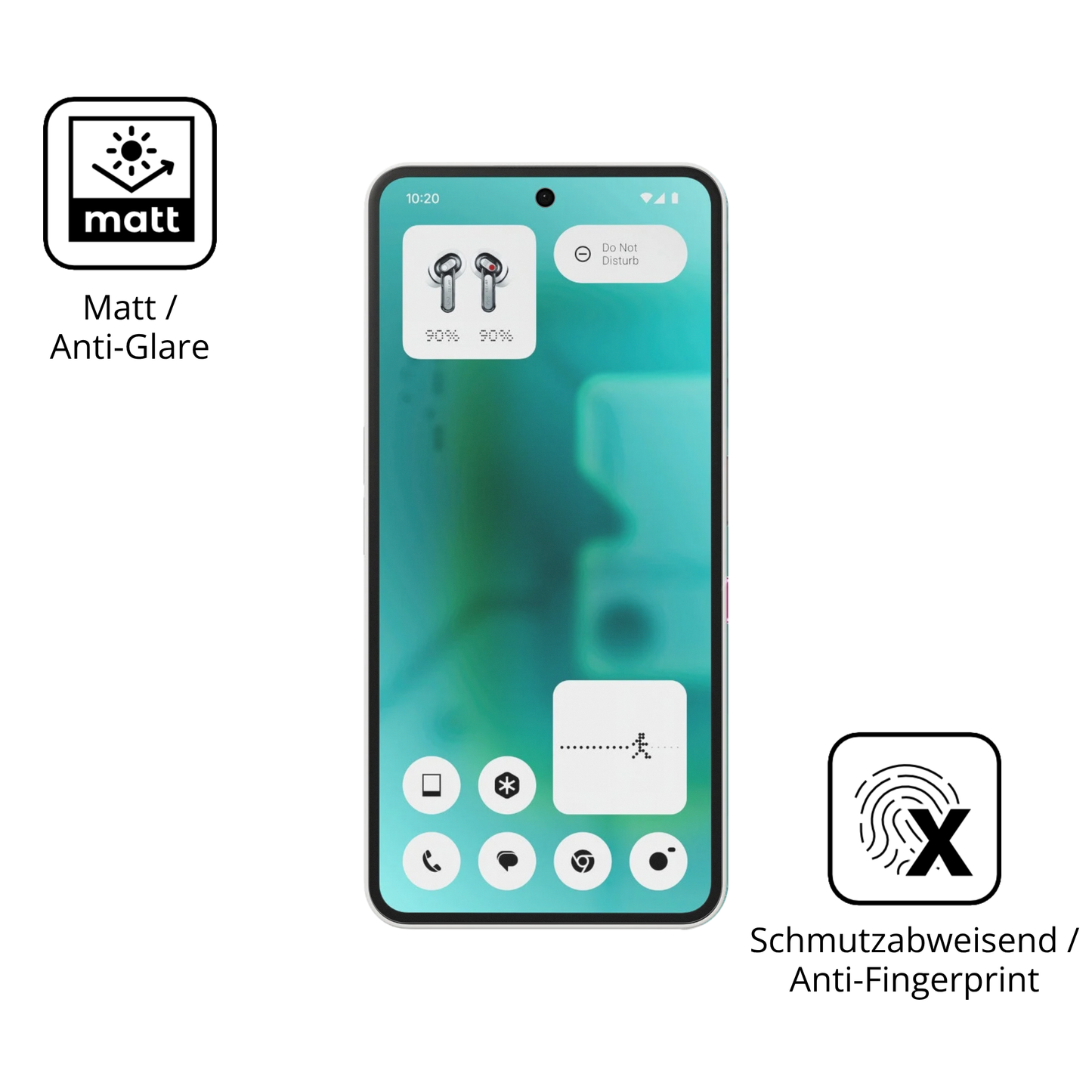 9H Hartbeschichtete, flexible Folie passend zugeschnitten für Nothing Phone (3a) Community Edition
