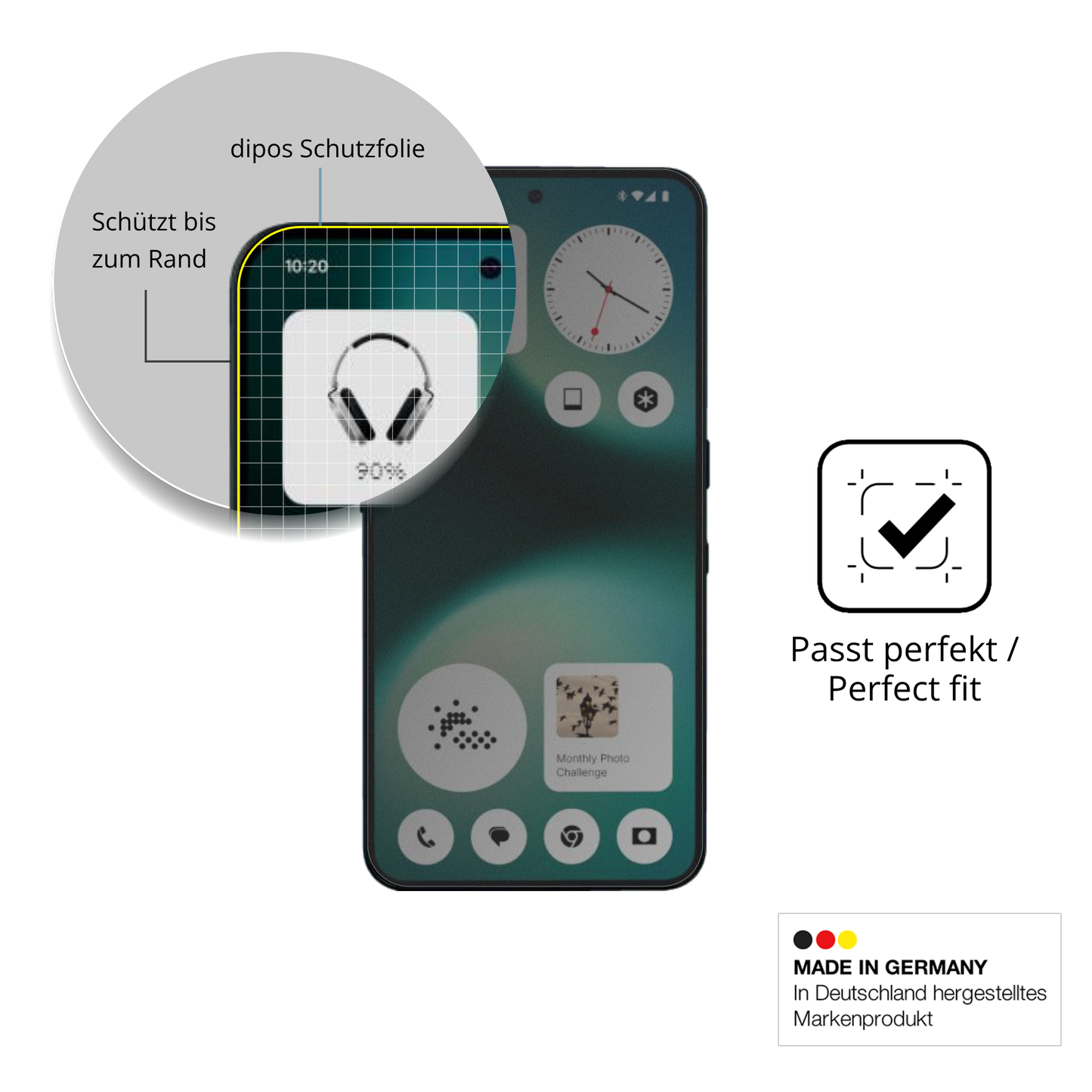 Blickschutzfolie für Nothing Phone 3a Lite matt Schutzfolie Privacy