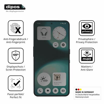 Blickschutzfolie für Nothing Phone 3a Lite matt Schutzfolie Privacy