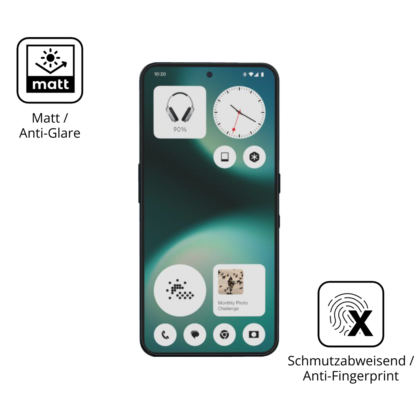 2x 9H Schutzfolie matt für Nothing Phone 3a Lite Panzerfolie