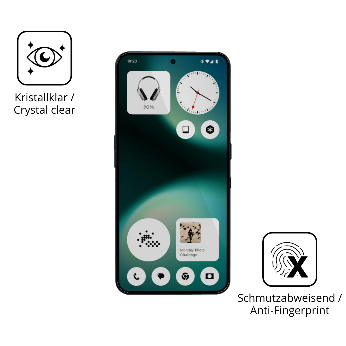 2x 9H Schutzfolie für Nothing Phone 3a Lite Panzerfolie