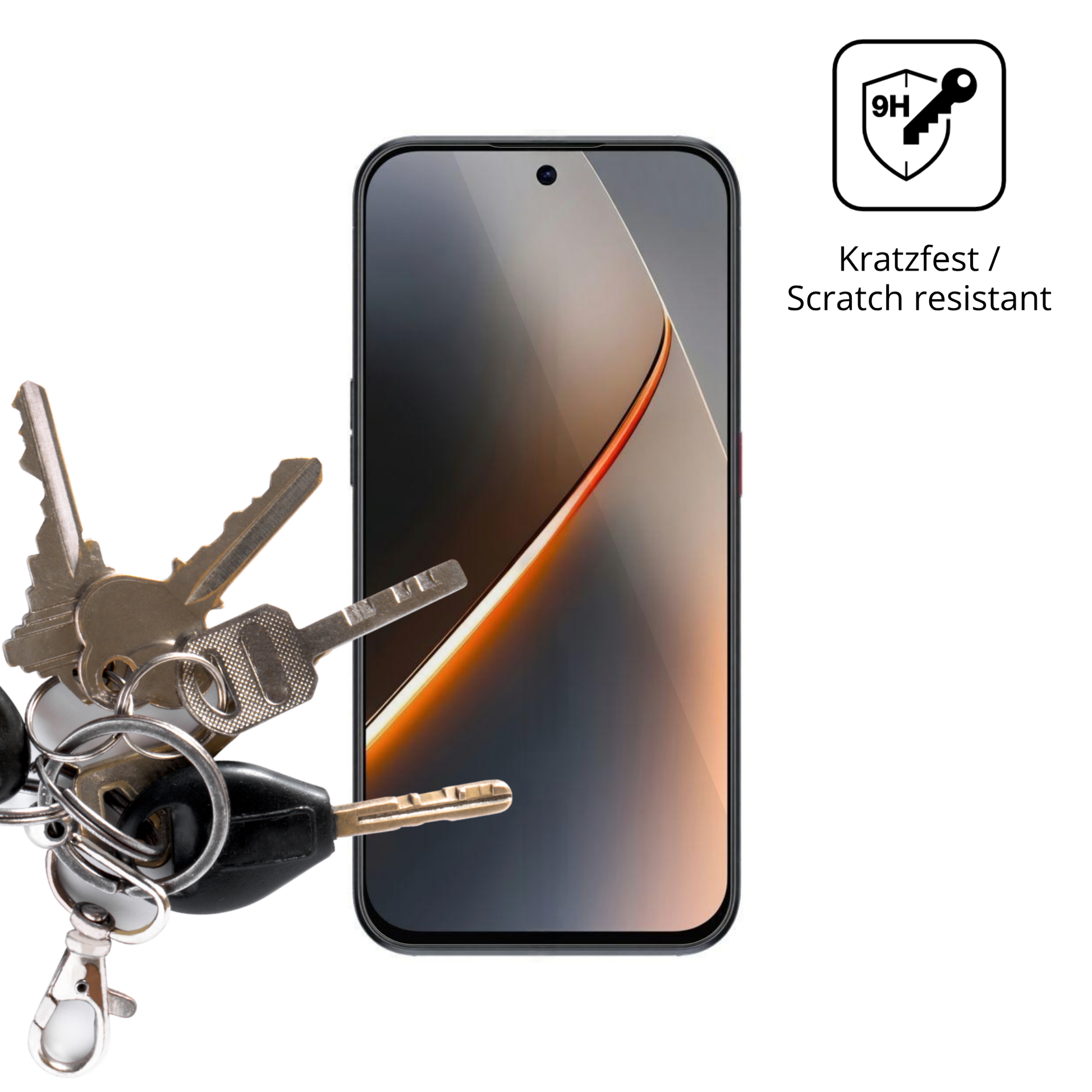 dipos Displayschutz für Nubia Neo 5 5G, transparente Oberfläche, perfekte Passform auch für die Rundungen