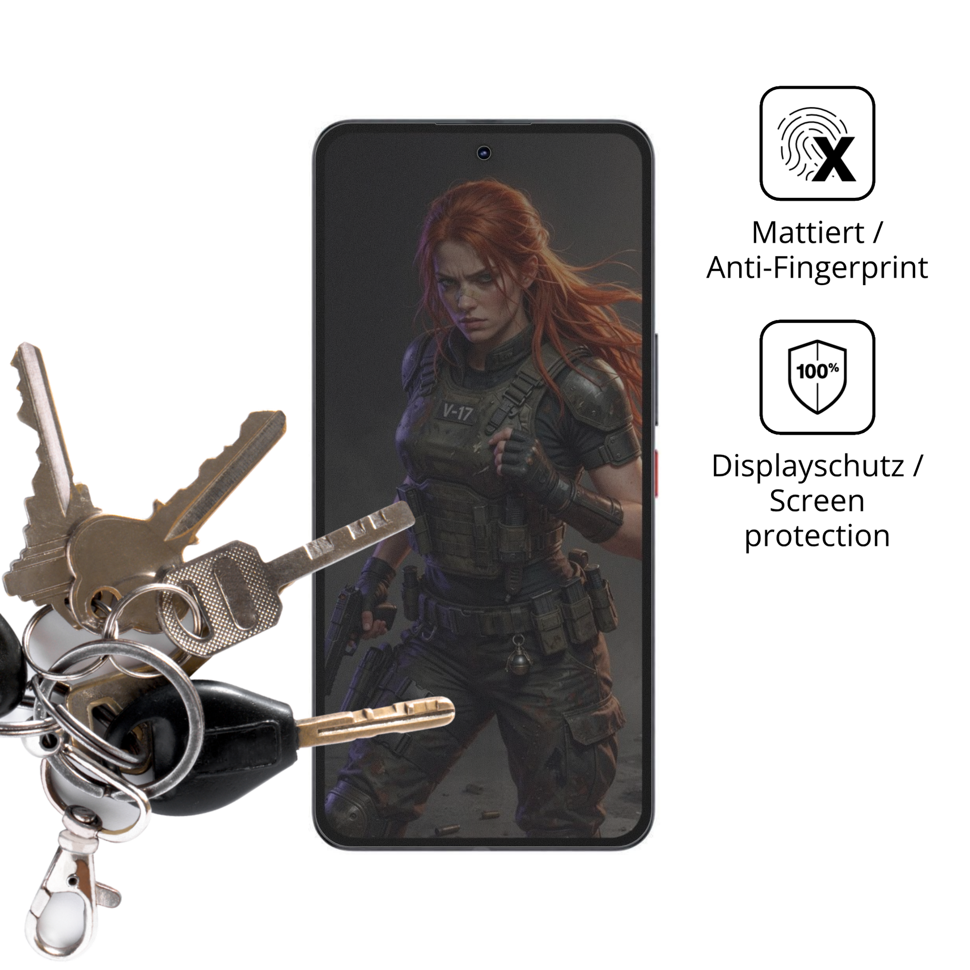 dipos Displayschutz für Nubia Neo 5 Pro, mattierte Oberfläche, Blickschutzfilter und perfekter Passform