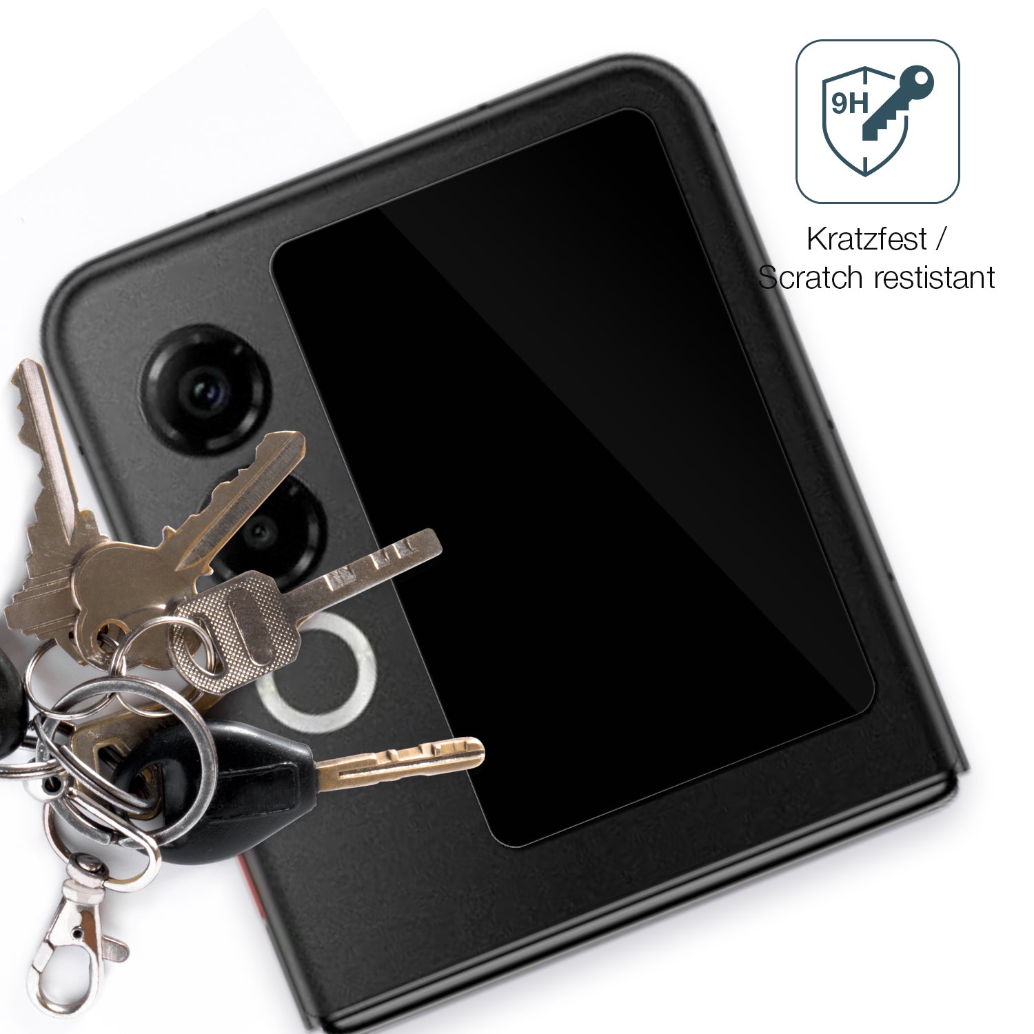 dipos Displayschutz für Nubia ZTE Flip 2 5G Außenseite, transparente Oberfläche, perfekte Passform auch für die Rundungen