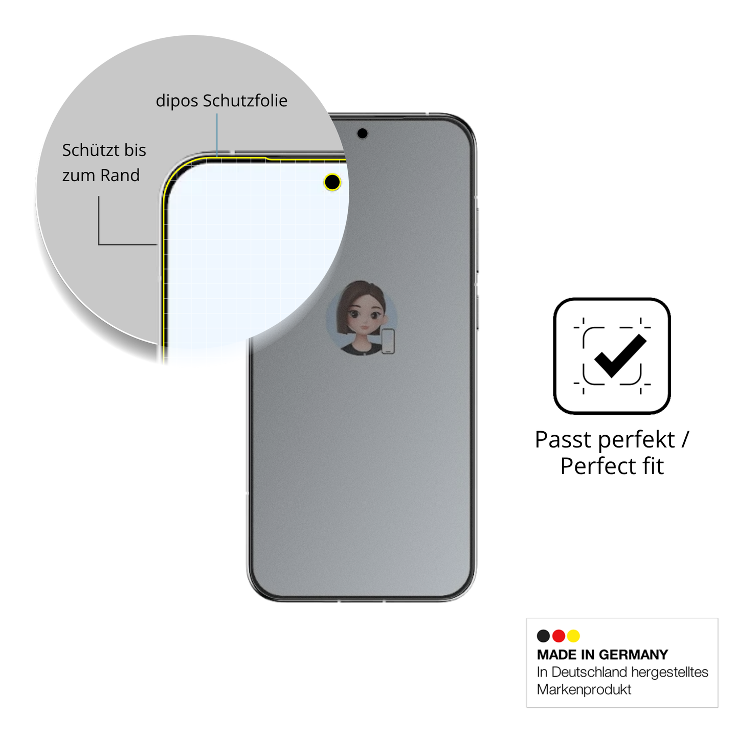 Schutz gegen Kratzer auf dem Nubia M153 Glas durch Schlüssel, Stöße gegen die Tischkante oder Stürze