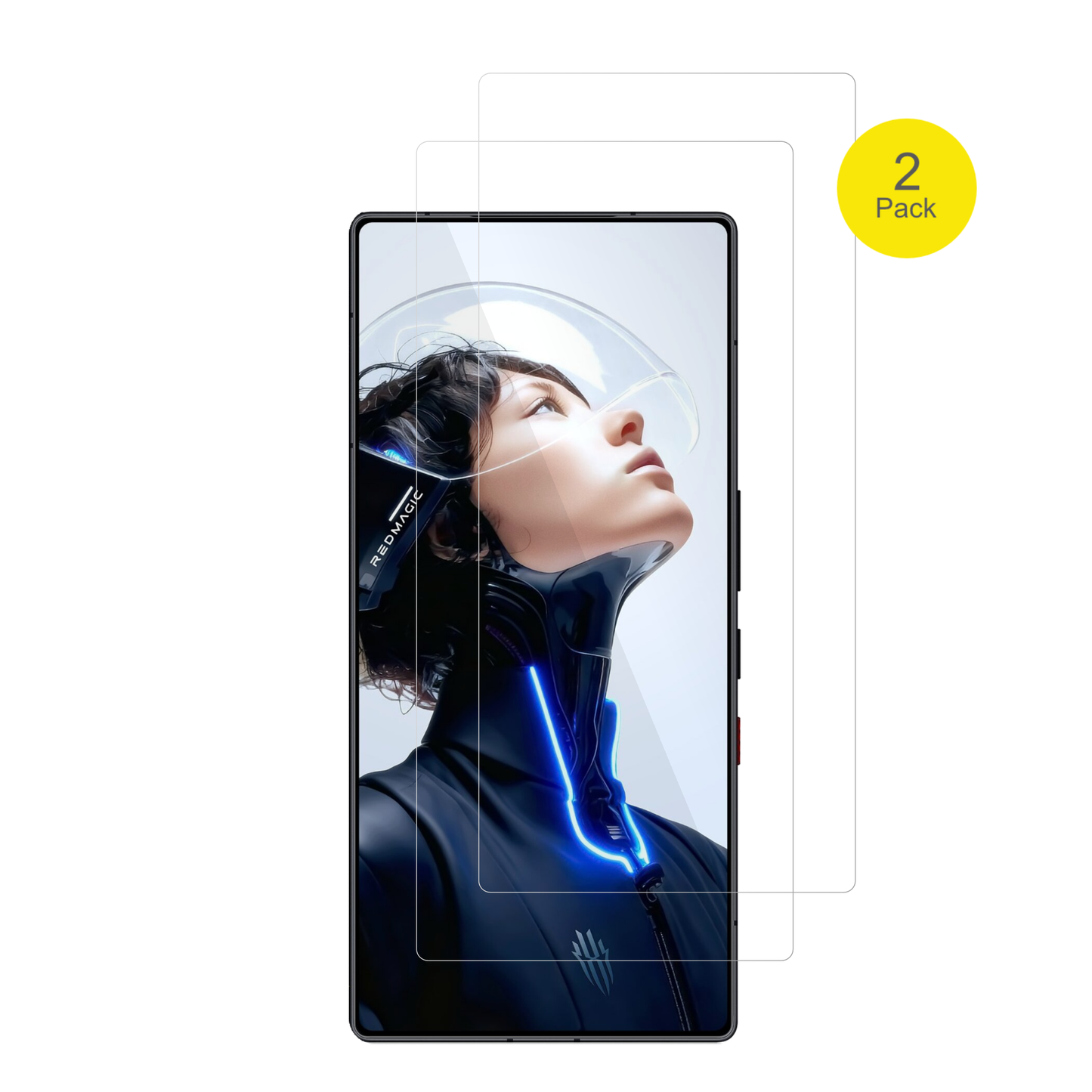 nubiared magic 11 pro mit aufgebrachter dipos Displayschutzfolie, glasklare Darstellung ohne Einschränkungen