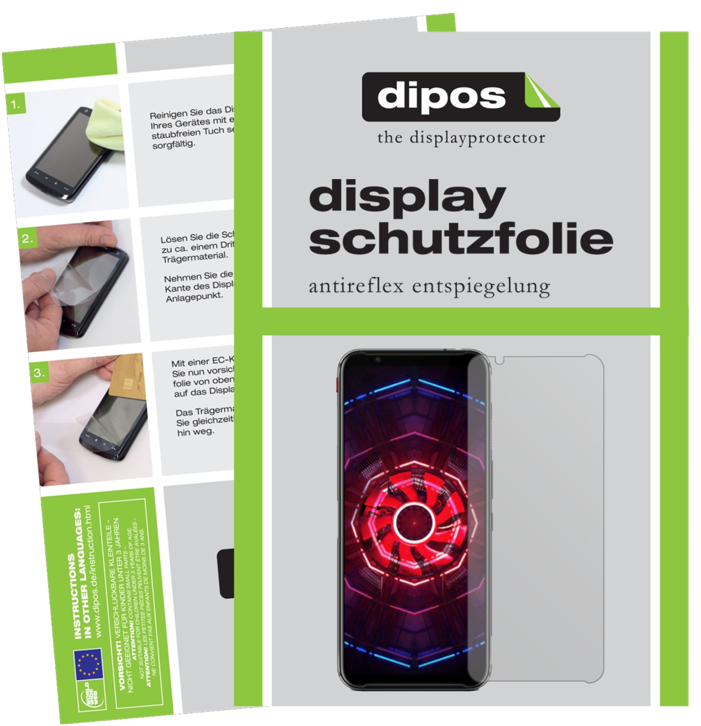 2x Schutzfolie matt für nubia Red Magic 3s Display-Schutzfolie