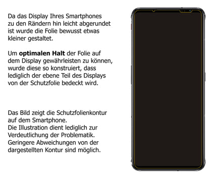 2x Schutzfolie matt für nubia Red Magic 6 Display-Schutzfolie