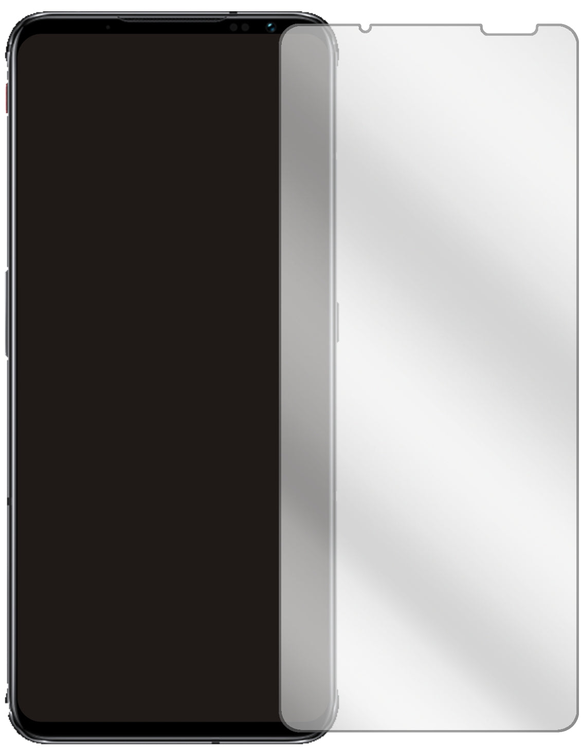 nubiaRed Magic 6 mit aufgebrachter dipos Displayschutzfolie, glasklare Darstellung ohne Einschränkungen