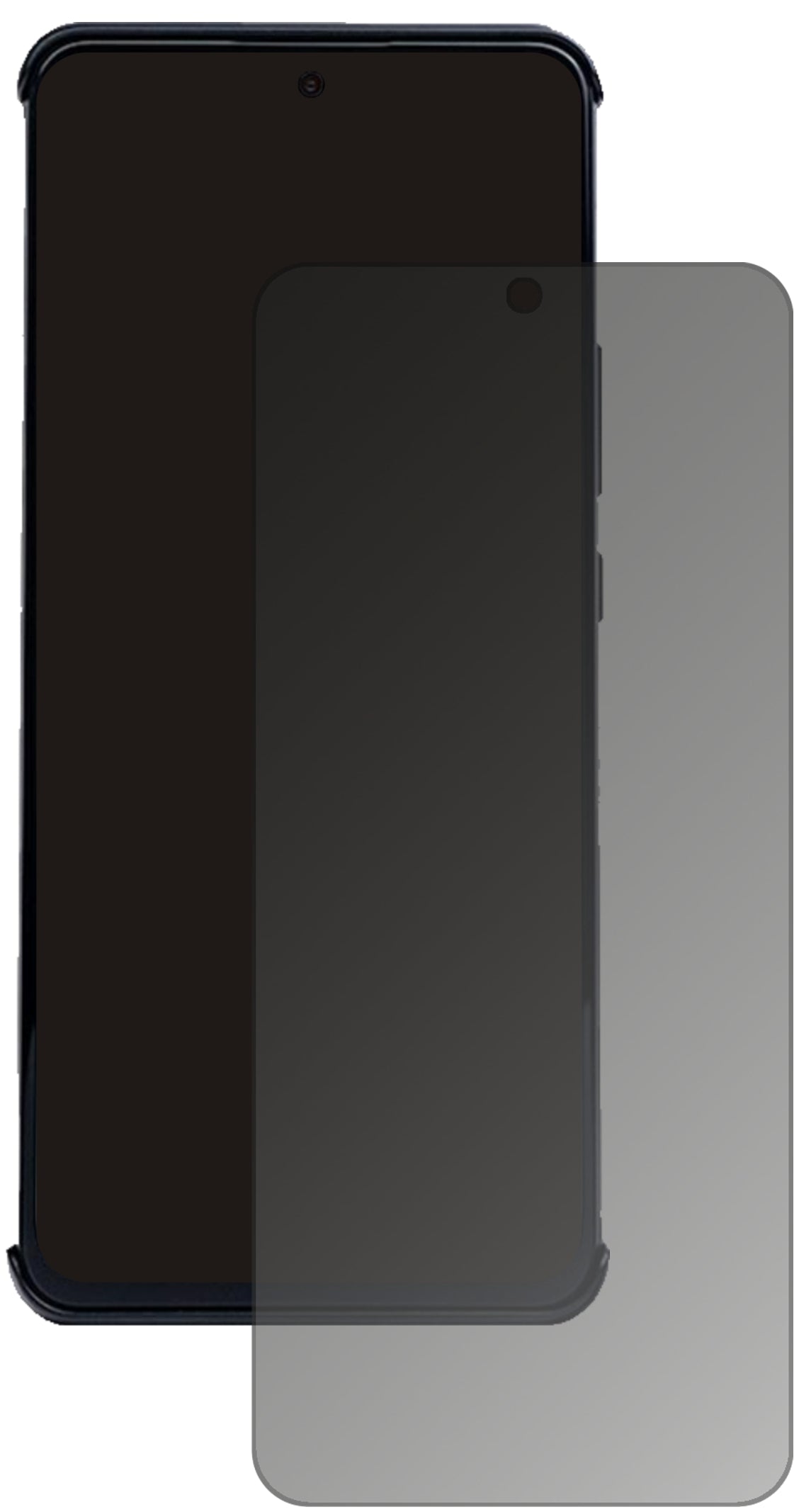 NubiaRed Magic 6R mit aufgebrachtem dipos Displayschutz, der seitliche Einblicke blockiert
