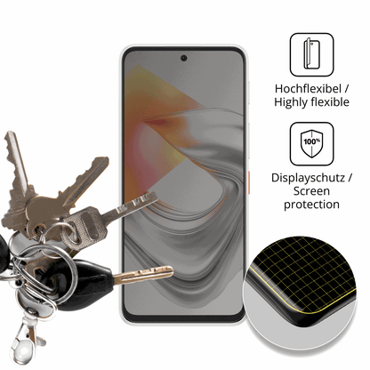 dipos Displayschutz für Nubia S2 Lite, mit Blickschutzfilter und perfekter Passform auch für die Rundungen
