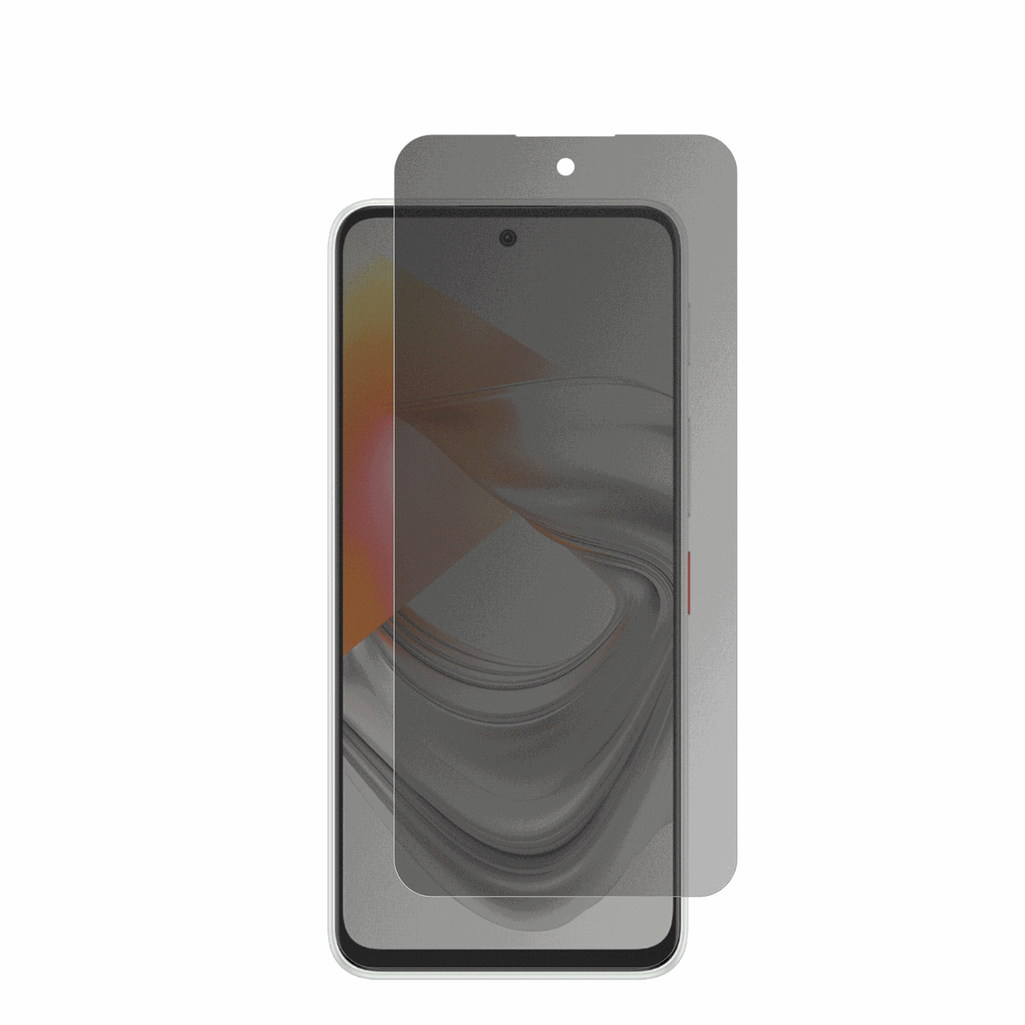 NubiaS2 Lite mit aufgebrachter dipos Flex Schutzfolie, die seitliche Einblicke blockiert