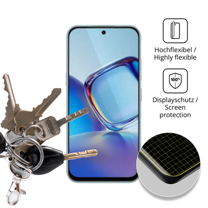 dipos Displayschutz für nubiav80 design, transparente Oberfläche, geringe Dicke und perfekte Passform