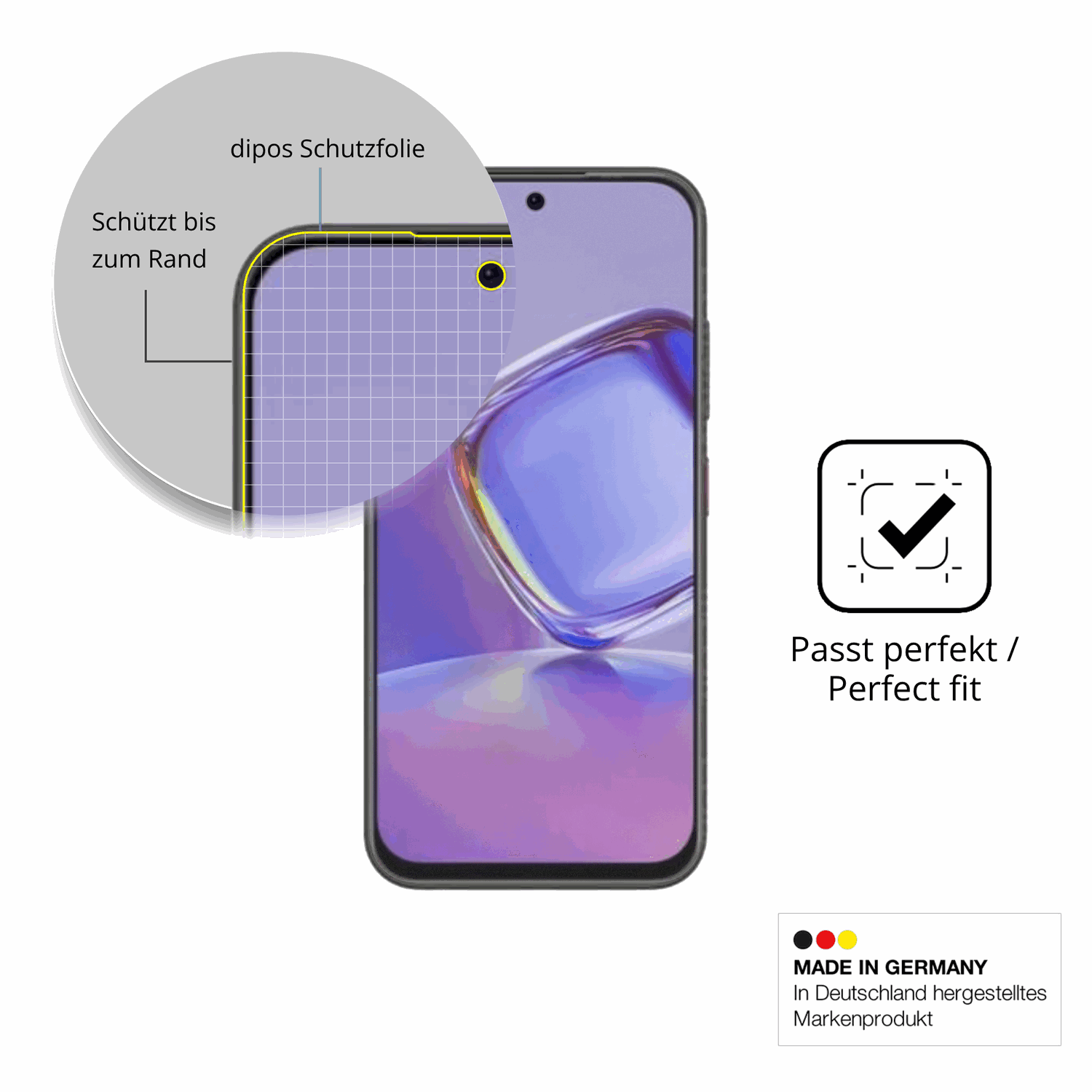 Besonders flexibler Displayschutz mit Anti-Shock-Schicht im Materialmix