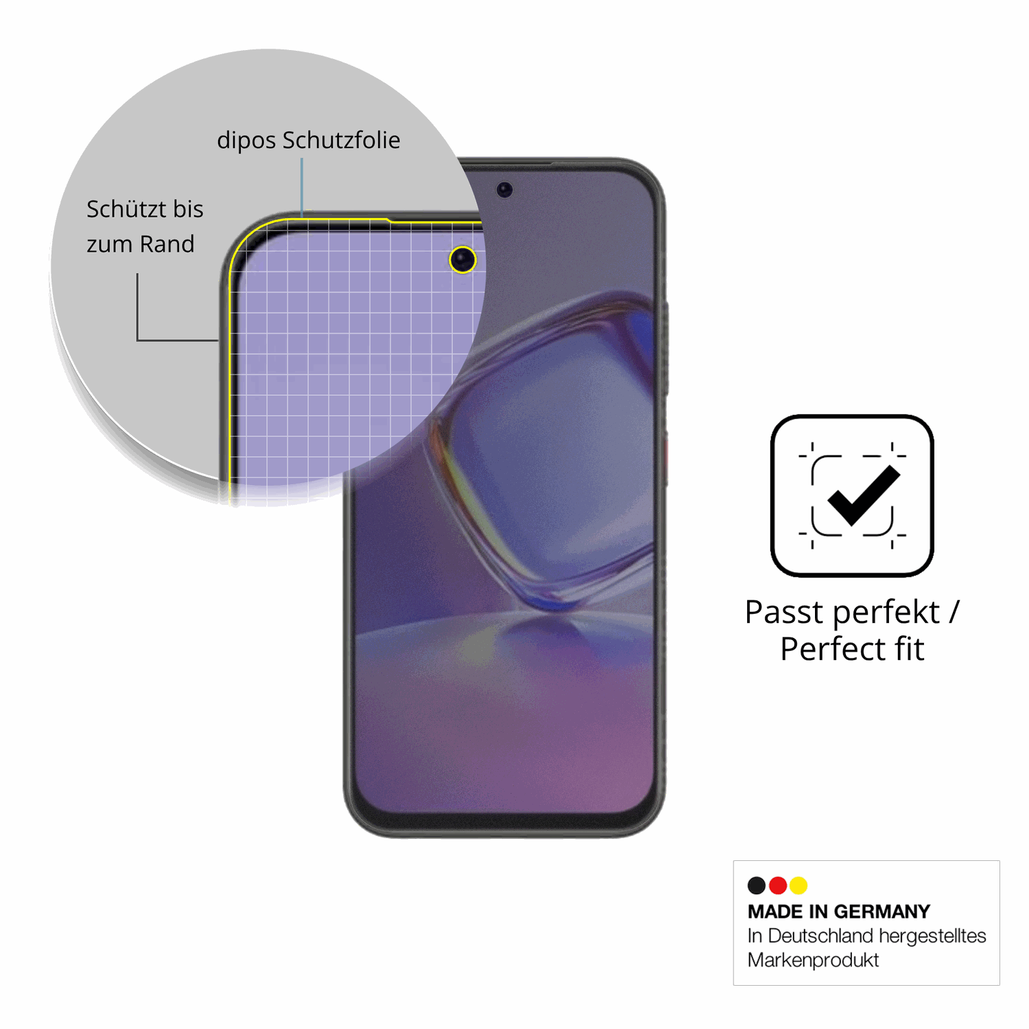 Schutz gegen Kratzer auf dem Nubia V80 Pro Glas durch Schlüssel, Stöße gegen die Tischkante oder Stürze