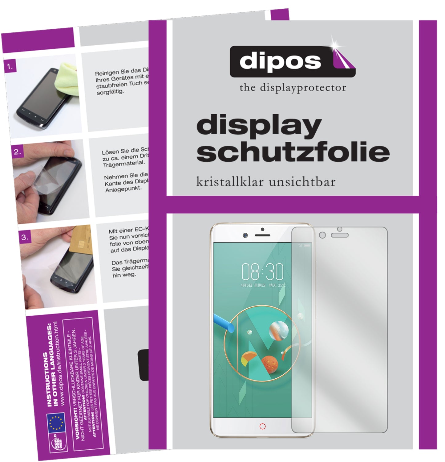 Kristallklare, dünne Schutzfolie: Kratzfest & passgenau für Nubia-Z17 Mini