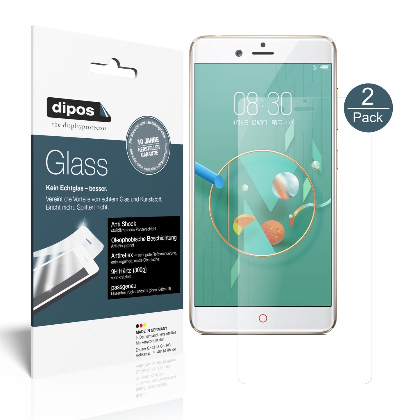 Mattes Panzerglas: Schutz vor Brüchen, Fingerabdrücken und Bildschirmblendung für Nubia-Z17 Mini