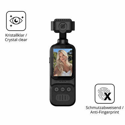 2x Screen Protector for OBEST 50070 2K Action-Cam Flexible Glass 9H dipos