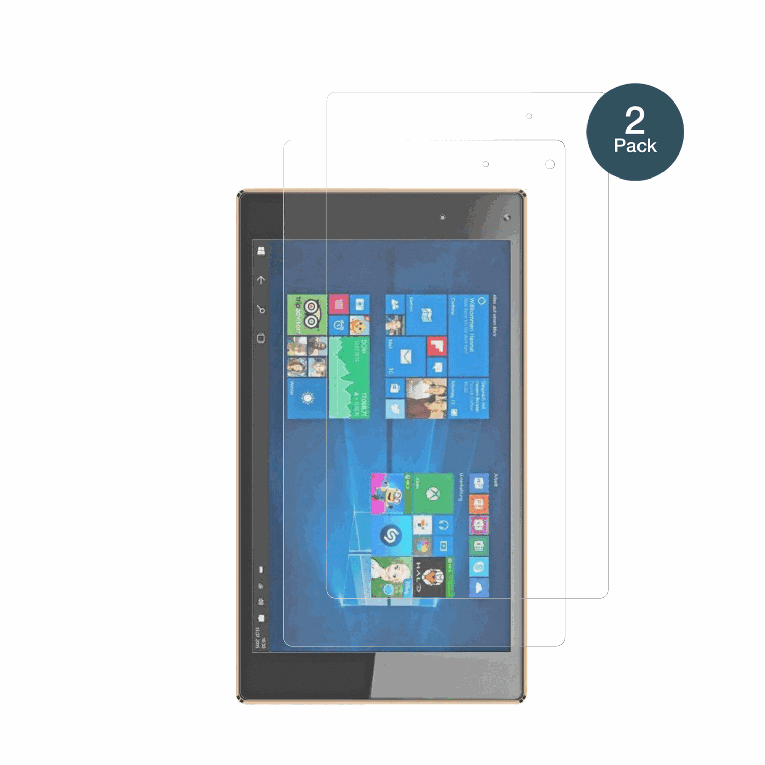 OdysCosmo Windows X9 mit aufgebrachter dipos Panzerfolie, die lästige Fingerabdrücke minimiert