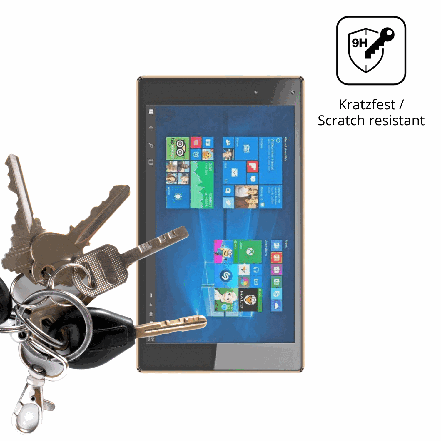 dipos Displayschutz für Odys Cosmo Windows X9, mattierte Oberfläche, robuste Festigkeit und perfekte Passform