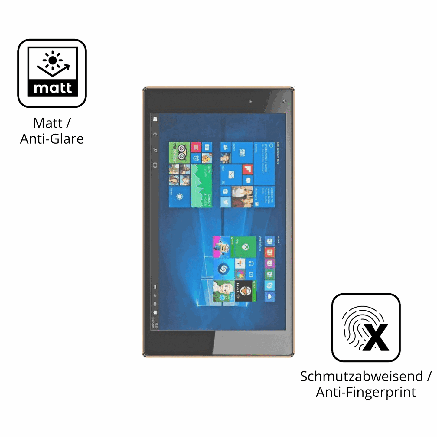 9H Hartbeschichtete, flexible Folie passend zugeschnitten für Odys Cosmo Windows X9