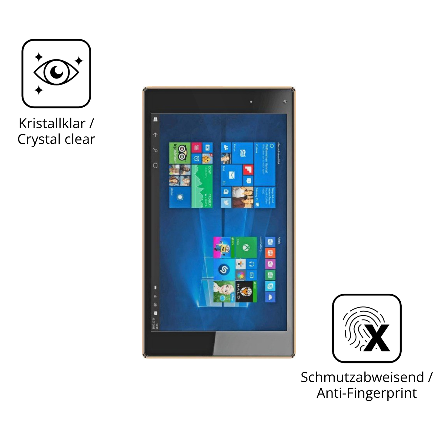 Flexible TPU-Folie passend zugeschnitten für Odys Cosmo Windows X9, vollständige Abdeckung