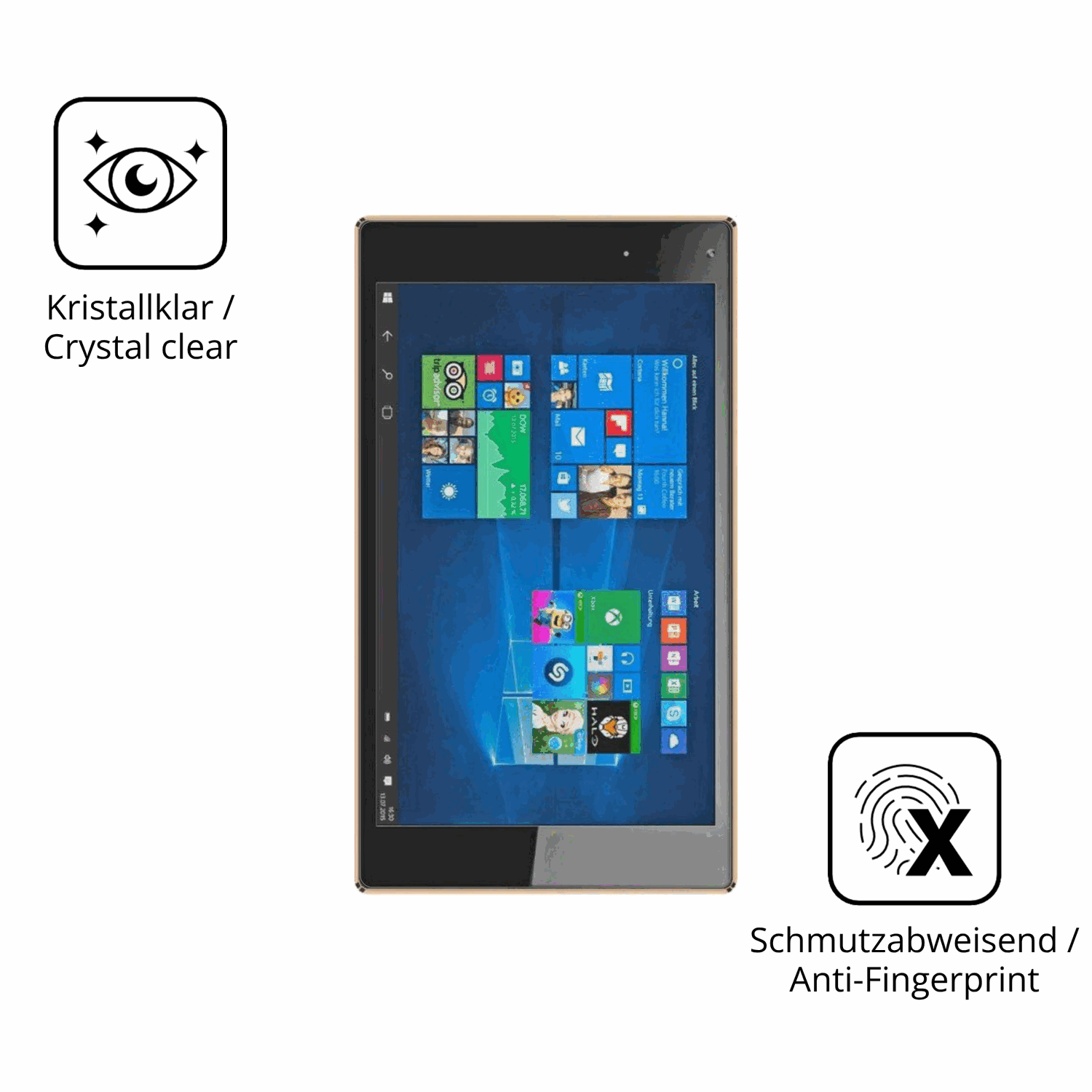 Flexible TPU-Folie passend zugeschnitten für Odys Cosmo Windows X9, vollständige Abdeckung