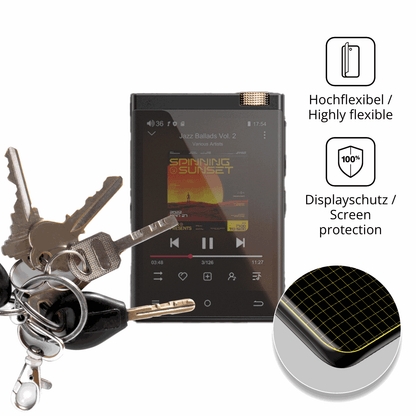 dipos Displayschutz für Oilsky M308, mit Blickschutzfilter und perfekter Passform auch für die Rundungen