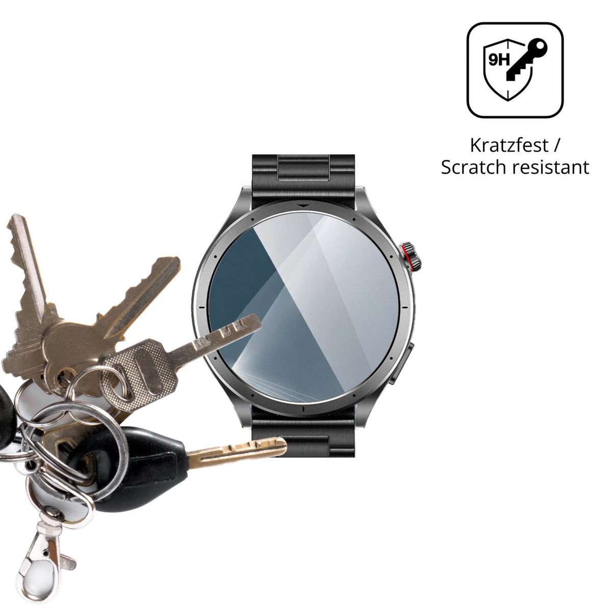 dipos Displayschutz für Oliimptek 1.53 Zoll Smartwatch, transparente Oberfläche, perfekte Passform auch für die Rundungen