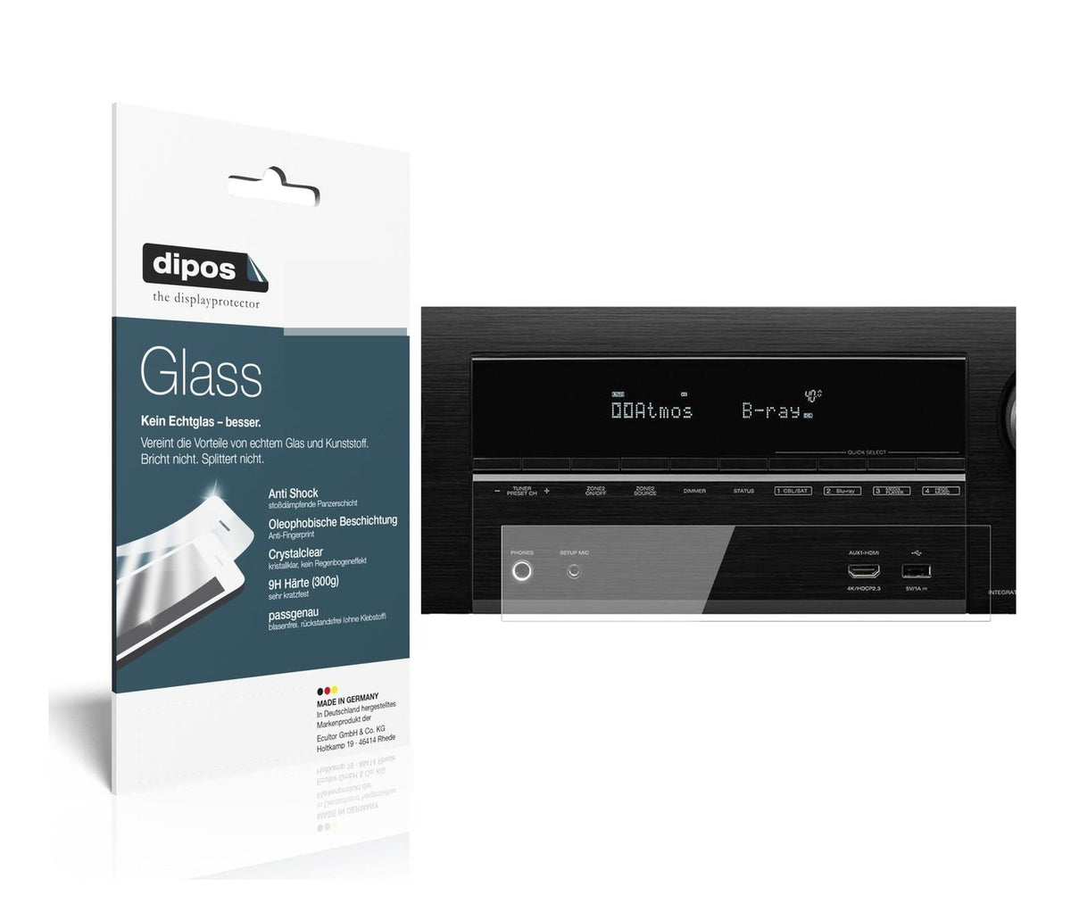 9H Clear Screen Protector for Denon AVR-X3600H – Shatterproof, Crystal Clear | dipos