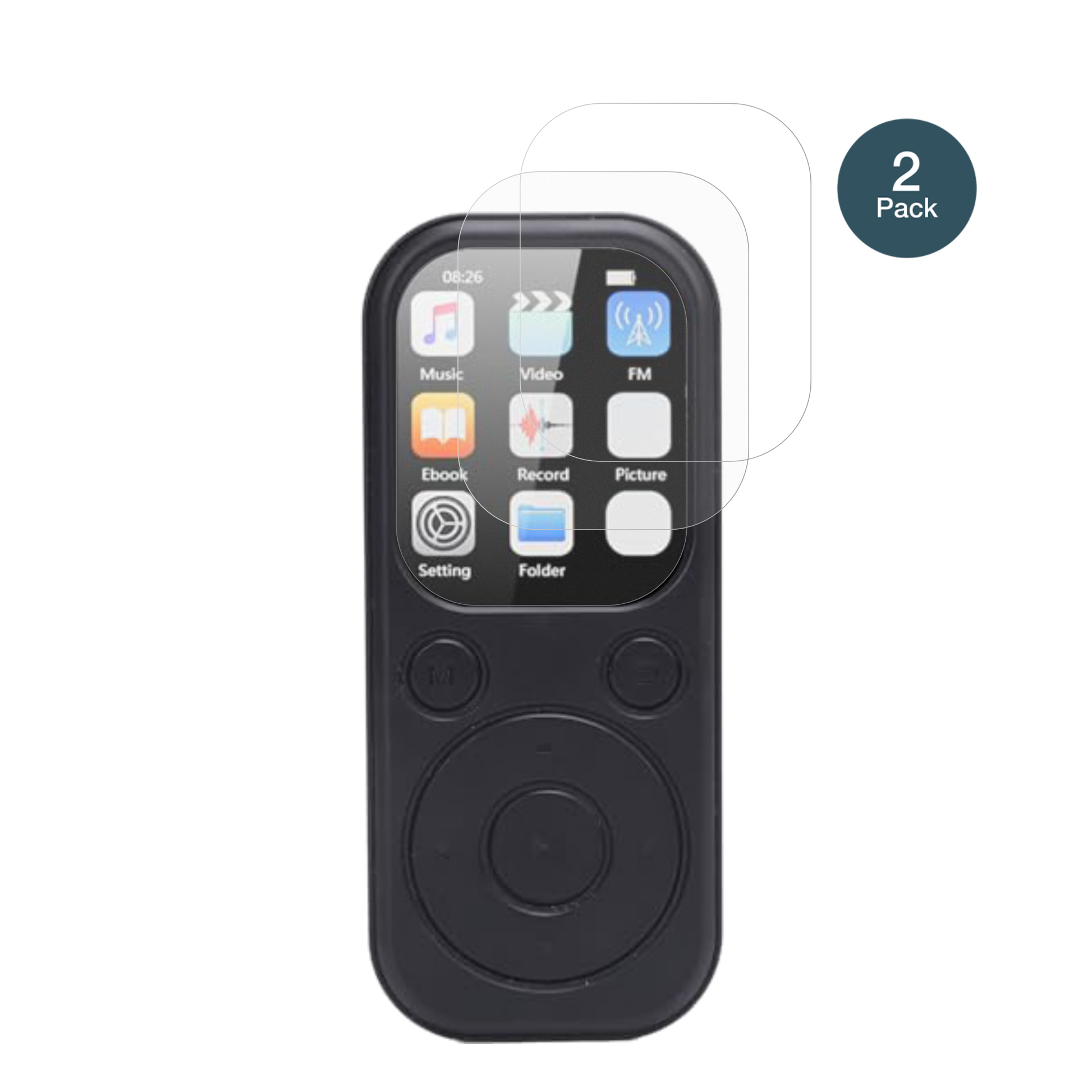 Olycism64 GB MP3-Player mit aufgebrachter dipos Panzerfolie, die lästige Fingerabdrücke minimiert